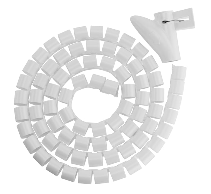 Brateck 25mm/1' Diameter Coiled Tube Cable Sleeve Material Polyethylene(PE) Dimensions 1000x25mm - White Brateck 25mm/1' Diameter Coiled Tube Cable Sleeve Material Polyethylene(PE) Dimensions 1000x25mm - White